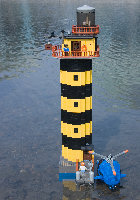 Der gelb-schwarz geringelte Leuchtturm